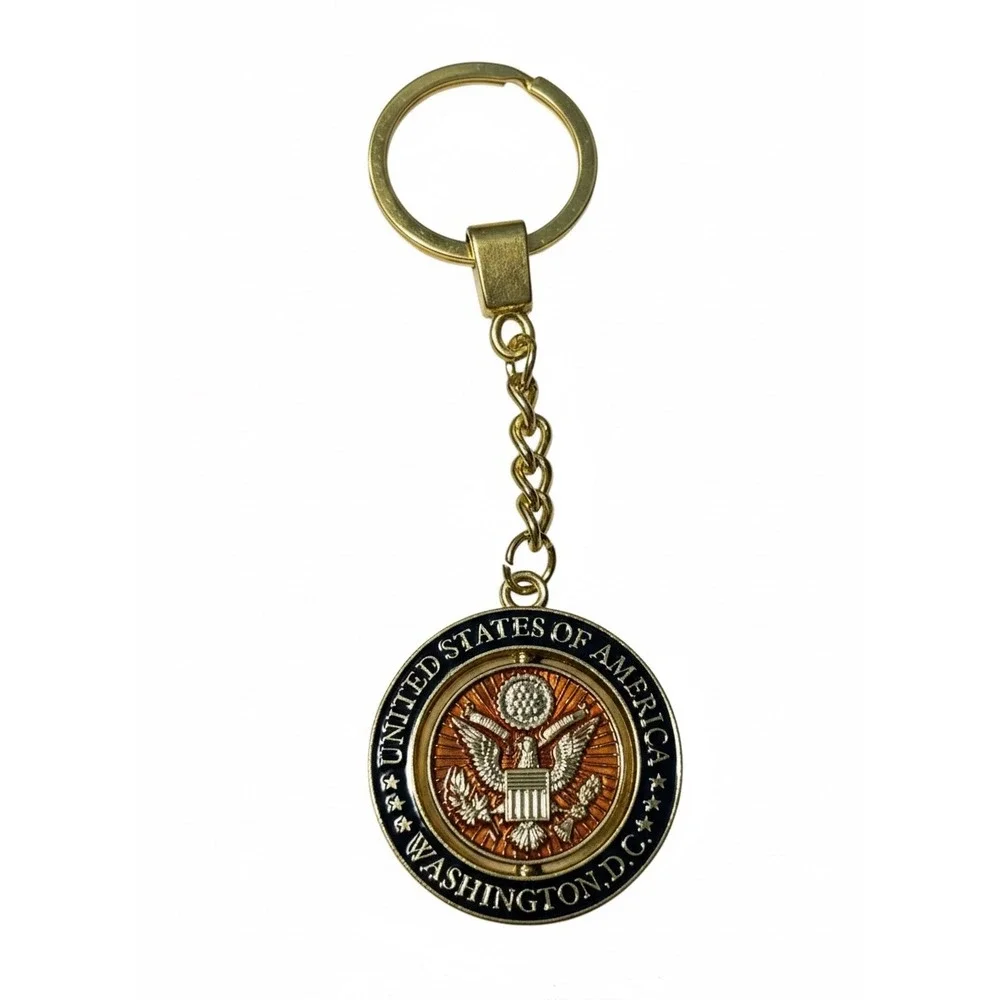 United States of America Washington DC Souvenir Keychain Emblem‎ Flag Dome